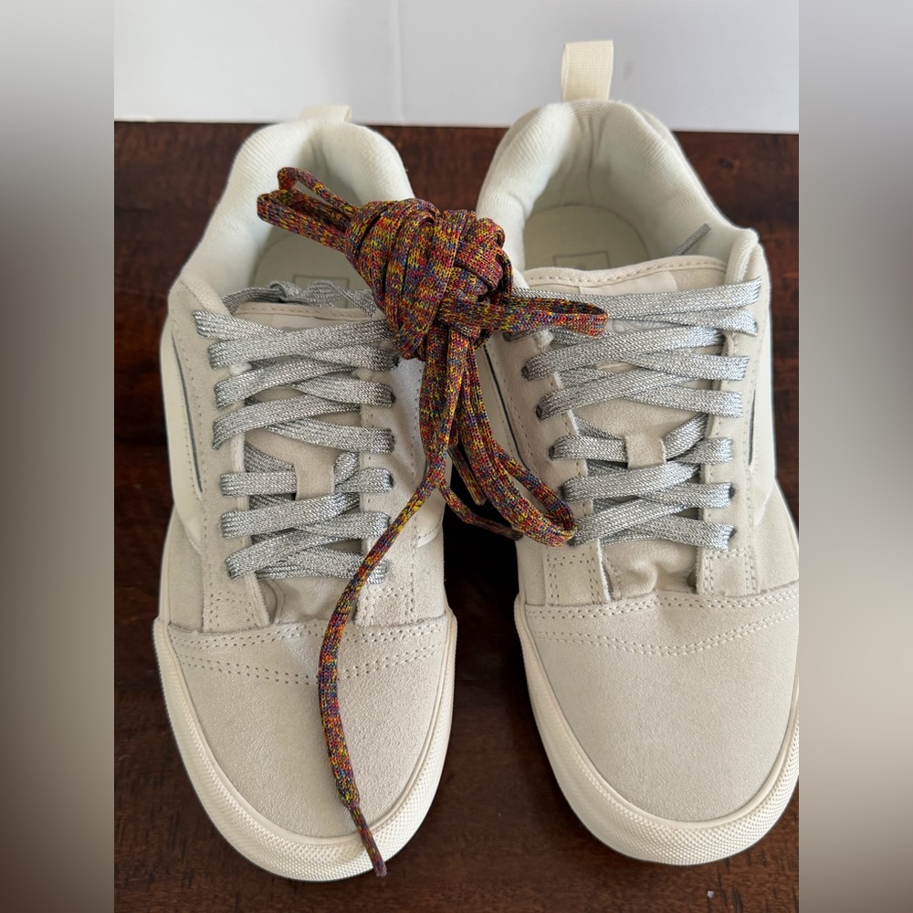 Vans Womens Platform Skate Shoes Knu Stack Stackform  Multicolor Laces Size 9 - Picture 2 of 14
